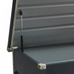 Coffre De Rangement En Métal Anthracite 570L Avec Plancher X-METAL -Jardin Extérieur coffre de rangement en metal anthracite 650l avec plancher x metal 4