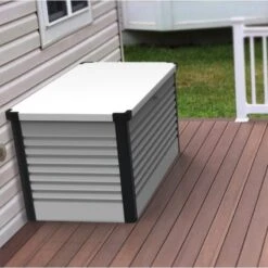 Coffre De Rangement En Métal Blanc 750L Patio Box 1,06m² TRIMETALS 9 Coffre De Rangement En Métal Blanc 750L Patio Box 1,06m² TRIMETALS -Jardin Extérieur coffre de rangement en metal blanc 750l patio box 106m trimetals 1