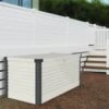 Coffre De Rangement En Métal Blanc 750L Patio Box 1,06m² TRIMETALS -Jardin Extérieur coffre de rangement en metal blanc 750l patio box 106m trimetals