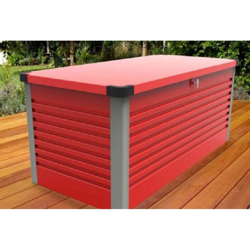 Coffre De Rangement En Métal Rouge 750L Patio Box 1,06m² TRIMETALS 8 Coffre De Rangement En Métal Rouge 750L Patio Box 1,06m² TRIMETALS – Image 6