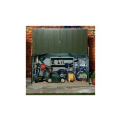 Coffre De Rangement En Métal Storegard 1500L Vert 1,74m² TRIMETALS -Jardin Extérieur coffre de rangement en metal storegard 1500l vert 174m trimetals 5