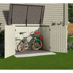 Coffre Multifonctions En PE 35mm 2000L + Plancher SUNCAST -Jardin Extérieur coffre multifonctions en pe 35mm 2000l suncast 2