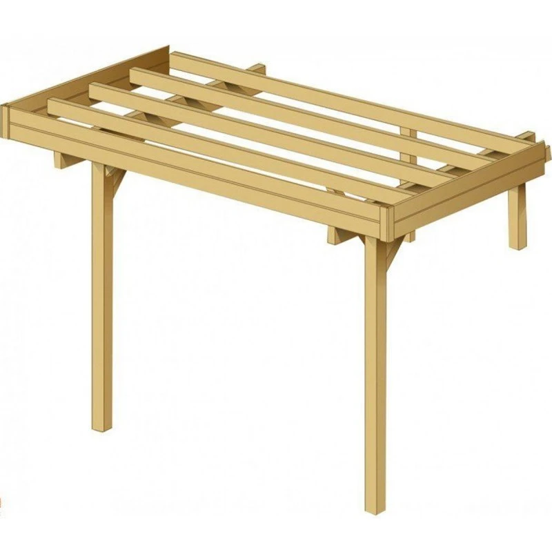 Extension En Bois Traité Pour Carport Modulable 6x5x2,5m - SOLID 3 Extension En Bois Traité Pour Carport Modulable 6x5x2,5m - SOLID