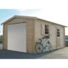 Garage 19,26m² Avec Porte Sectionnelle Motorisée Madriers 40mm SOLID -Jardin Extérieur garage 1926m avec porte sectionnelle motorisee madriers 40mm solid