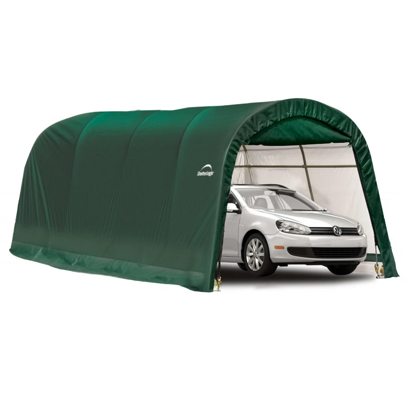 Garage Démontable 18,3m² à Toit Arrondi En Acier Et Polyéthylène Vert – Shelter Logic 4 Garage Démontable 18,3m² à Toit Arrondi En Acier Et Polyéthylène Vert – Shelter Logic – Image 2