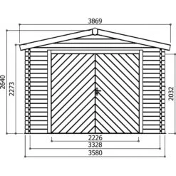 Garage En Bois Massif 19,26m² Madriers 40mm SOLID -Jardin Extérieur garage en bois massif 1926m madriers 40mm solid 4