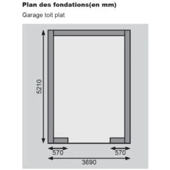 Garage En Bois Massif 20,78m² Toit Plat – Madriers 40mm - Karibu -Jardin Extérieur garage en bois massif 2078m toit plat madriers 40mm karibu 5