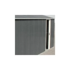 Garage En Métal Anthracite 19,95m² Grande Hauteur H.2,60m DURAMAX -Jardin Extérieur garage en metal anthracite 1995m grande hauteur h260m duramax 2