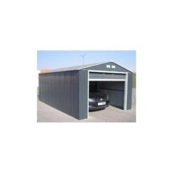 Garage En Métal Anthracite 19,95m² Grande Hauteur H.2,60m DURAMAX -Jardin Extérieur garage en metal anthracite 1995m grande hauteur h260m duramax 3