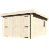 Garage Galan Toit Plat 16,79m² Madriers 28mm Avec Double Porte Battante + Porte Latérale Vitrée – Décor Et Jardin -Jardin Extérieur garage galan toit plat 1679m madriers 28mm avec double porte battante porte laterale vitree decor et jardin