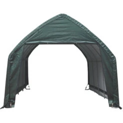 Garage Haut Démontable 23,8m² En Acier Et Polyéthylène Vert – Shelter Logic -Jardin Extérieur garage haut demontable 238m en acier et polyethylene vert shelter logic 2