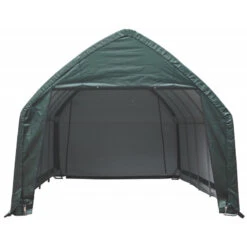 Garage Haut Démontable 23,8m² En Acier Et Polyéthylène Vert – Shelter Logic -Jardin Extérieur garage haut demontable 238m en acier et polyethylene vert shelter logic 3