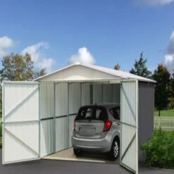 Garage Métal Anthracite 22,63m² + Kit D'ancrage Inclus - YARDMASTER -Jardin Extérieur garage metal anthracite 2263m kit d ancrage inclus yardmaster 2