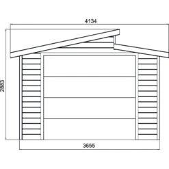 Garage Torino 20,91m² Avec Porte Sectionnelle Motorisée Madriers 28mm SOLID -Jardin Extérieur garage torino 2091m avec porte sectionnelle motorisee madriers 28mm solid 4