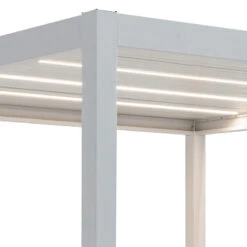 Kit éclairage 3 Lames Blanches LEDS 3m + Télécommande Pour Pergola Ombrea -Jardin Extérieur kit eclairage 2 lames blanches leds 3m telecommande pour pergola ombrea 3
