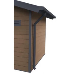 Kit Gouttières Anthracite - Pack Prêt à La Pose Pour Abri PREMIUM Woodlife Garden Double Pentes Longueur 4m