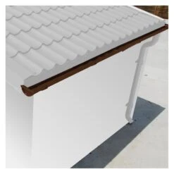 Kit Gouttières Marron - Pack Prêt à La Pose Pour Abri Woodlife Garden 9m² -Jardin Extérieur kit gouttieres marron pack pret a la pose pour abri woodlife 9m 3