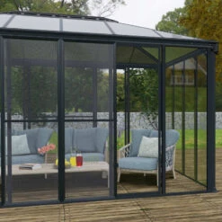 Moustiquaire Pour Vérandas Sanremo Et Ledro En Alu Gris Et Polyester - Canopia 12 Moustiquaire Pour Vérandas Sanremo Et Ledro En Alu Gris Et Polyester - Canopia -Jardin Extérieur moustiquaire pour verandas sanremo en alu gris et polyester canopia 4