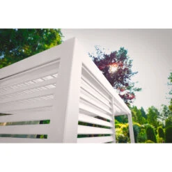 Panneau Latéral à Ventelles 1,33m OMBREA - Blanc -Jardin Extérieur panneau lateral a ventelles 133m ombrea blanc 2