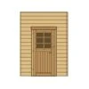 Paroi Frontale Porte Simple 210cm Pour Carport Bois Traité - SOLID -Jardin Extérieur paroi frontale avec simple porte 210x245cm pour carport modulable en bois traite autoclave solid