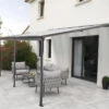 Pergola Adossée 435x300cm En Aluminium Noir Et Polycarbonate 4mm CIELO - DCB Garden -Jardin Extérieur pergola adossee 435x300cm en aluminium noir et polycarbonate 4mm cielo dcb garden