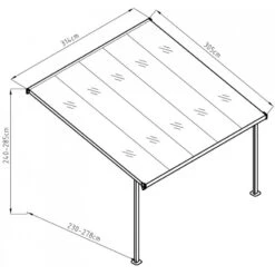 Pergola Adossée Ajustable - Toit De Terrasse En Alu 3,05x3,14m X-METAL 10 Pergola Adossée Ajustable - Toit De Terrasse En Alu 3,05x3,14m X-METAL -Jardin Extérieur pergola adossee ajustable toit de terrasse en alu 305x314m x metal 2