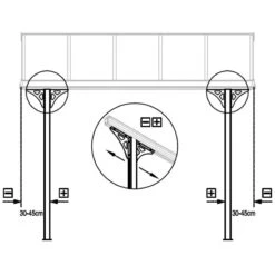 Pergola Adossée Ajustable - Toit De Terrasse En Alu 3,05x3,14m X-METAL 12 Pergola Adossée Ajustable - Toit De Terrasse En Alu 3,05x3,14m X-METAL -Jardin Extérieur pergola adossee ajustable toit de terrasse en alu 305x314m x metal 4