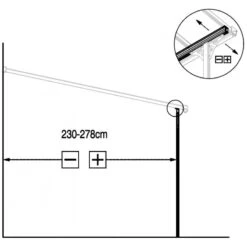 Pergola Adossée Ajustable - Toit De Terrasse En Alu 3,05x4,36m X-METAL -Jardin Extérieur pergola adossee ajustable toit de terrasse en alu 305x436m x metal 3