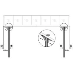 Pergola Adossée Ajustable - Toit De Terrasse En Alu 3,05x4,36m X-METAL -Jardin Extérieur pergola adossee ajustable toit de terrasse en alu 305x436m x metal 4