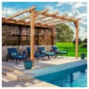 Pergola Adossée En Bois Lamellé-collé 400x400cm Andorra – Maderland -Jardin Extérieur pergola adossee en bois lamelle colle 400x400cm andorra maderland