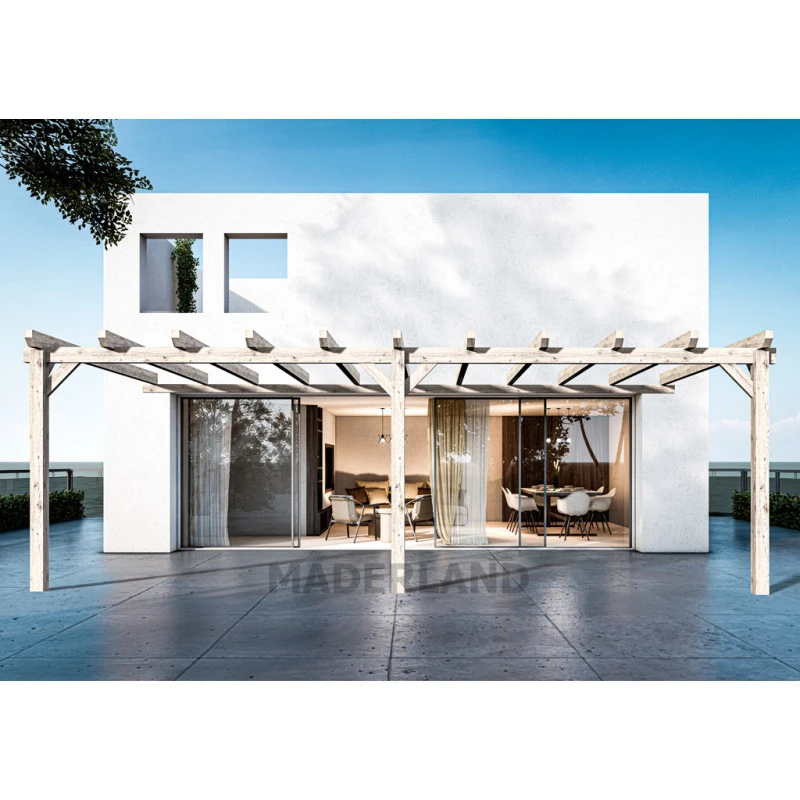 Pergola Adossée En Bois Lamellé-collé 700x500cm Sevilla – Maderland 3 Pergola Adossée En Bois Lamellé-collé 700x500cm Sevilla – Maderland