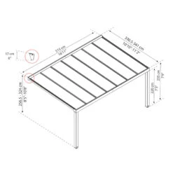Pergola Adossée Stockholm 350x515cm Aluminium Gris Et Polycarbonate Avec Stores De Toit Rétractables – Palram - Canopia -Jardin Extérieur pergola adossee stockholm 350x515cm aluminium gris et polycarbonate avec stores de toit retractables palram 5
