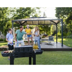 Pergola Aluminium Et Polycarbonate 430x295,5cm Martinique 4300 Palram - Canopia -Jardin Extérieur pergola aluminium et polycarbonate 430x2955cm martinique 4300 palram 3