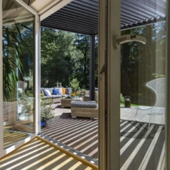 Pergola Bioclimatique Adossée En Alu Anthracite 3,6x6m Ombrea -Jardin Extérieur pergola bioclimatique adossee en alu anthracite 36x6m ombrea 3