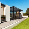 Pergola Bioclimatique Adossée En Alu Anthracite 3x5.3m Ombrea -Jardin Extérieur pergola bioclimatique adossee en alu anthracite 3x36m ombrea