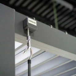 Pergola Bioclimatique Adossée En Alu Anthracite 3x5.3m Ombrea -Jardin Extérieur pergola bioclimatique adossee en alu anthracite 3x36m ombrea 5