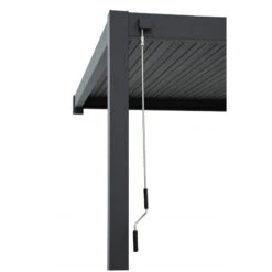 Pergola Bioclimatique Adossée En Alu Anthracite 3x3m Ombrea -Jardin Extérieur pergola bioclimatique adossee en alu anthracite 3x3m ombrea 5