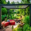 Pergola Bioclimatique Autoportante En Alu Anthracite 3.6x3.6m Ombrea -Jardin Extérieur pergola bioclimatique autoportante en alu anthracite 36x36m ombrea