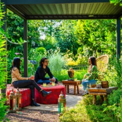 Pergola Bioclimatique Autoportante En Alu Anthracite 3.6x3.6m Ombrea -Jardin Extérieur pergola bioclimatique autoportante en alu anthracite 36x36m ombrea 2