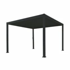 Pergola Bioclimatique Autoportante En Alu Anthracite 3.6x3.6m Ombrea -Jardin Extérieur pergola bioclimatique autoportante en alu anthracite 36x36m ombrea 3