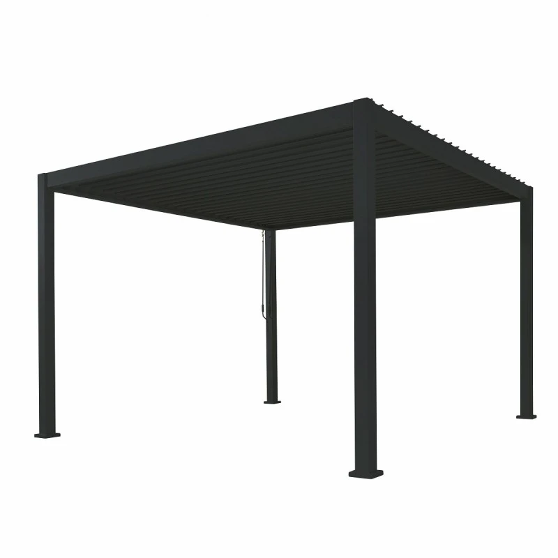 Pergola Bioclimatique Autoportante En Alu Anthracite 3x3m Ombrea 6 Pergola Bioclimatique Autoportante En Alu Anthracite 3x3m Ombrea – Image 4