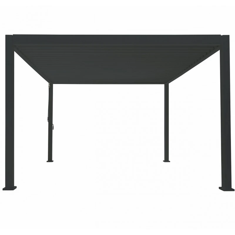 Pergola Bioclimatique Autoportante En Alu Anthracite 3x3m Ombrea 8 Pergola Bioclimatique Autoportante En Alu Anthracite 3x3m Ombrea – Image 6