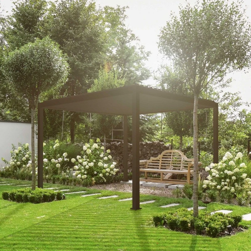 Pergola Bioclimatique Autoportante En Alu Anthracite 3x3m Ombrea 3 Pergola Bioclimatique Autoportante En Alu Anthracite 3x3m Ombrea