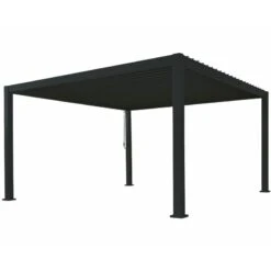 Jardin Extérieur -Jardin Extérieur pergola bioclimatique autoportante en alu anthracite 3x4m ombrea 1