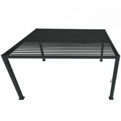 Pergola Bioclimatique Autoportante En Alu Anthracite 3x4m Ombrea -Jardin Extérieur pergola bioclimatique autoportante en alu anthracite 3x4m ombrea 5