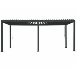 Pergola Bioclimatique Autoportante En Alu Anthracite 3x6m Ombrea -Jardin Extérieur pergola bioclimatique autoportante en alu anthracite 3x6m ombrea 3