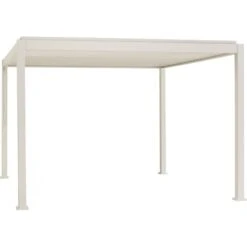Pergola Bioclimatique Autoportante En Alu Blanc 3.6x3.6m Ombrea -Jardin Extérieur pergola bioclimatique autoportante en alu blanc 36x36m ombrea 4