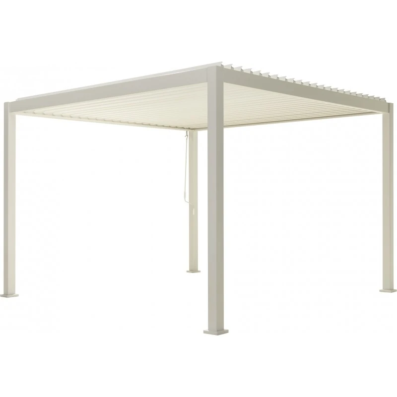Pergola Bioclimatique Autoportante En Alu Blanc 3x3m Ombrea 4 Pergola Bioclimatique Autoportante En Alu Blanc 3x3m Ombrea – Image 2