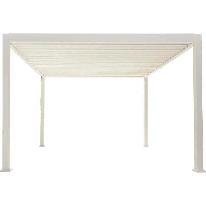 Pergola Bioclimatique Autoportante En Alu Blanc 3x3m Ombrea 5 Pergola Bioclimatique Autoportante En Alu Blanc 3x3m Ombrea – Image 3