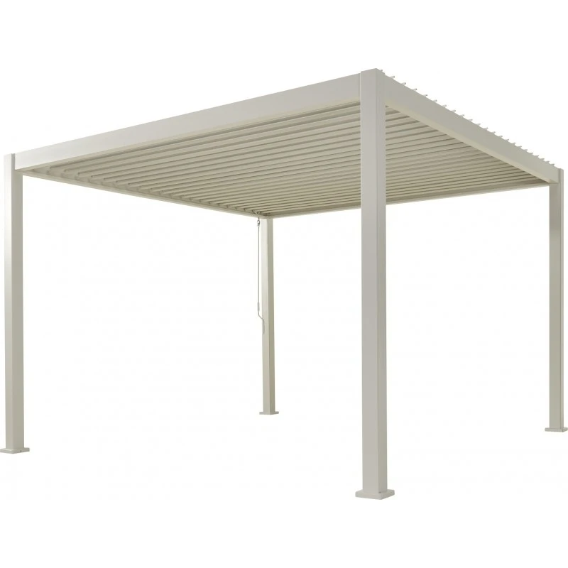 Pergola Bioclimatique Autoportante En Alu Blanc 3x3m Ombrea 7 Pergola Bioclimatique Autoportante En Alu Blanc 3x3m Ombrea – Image 5